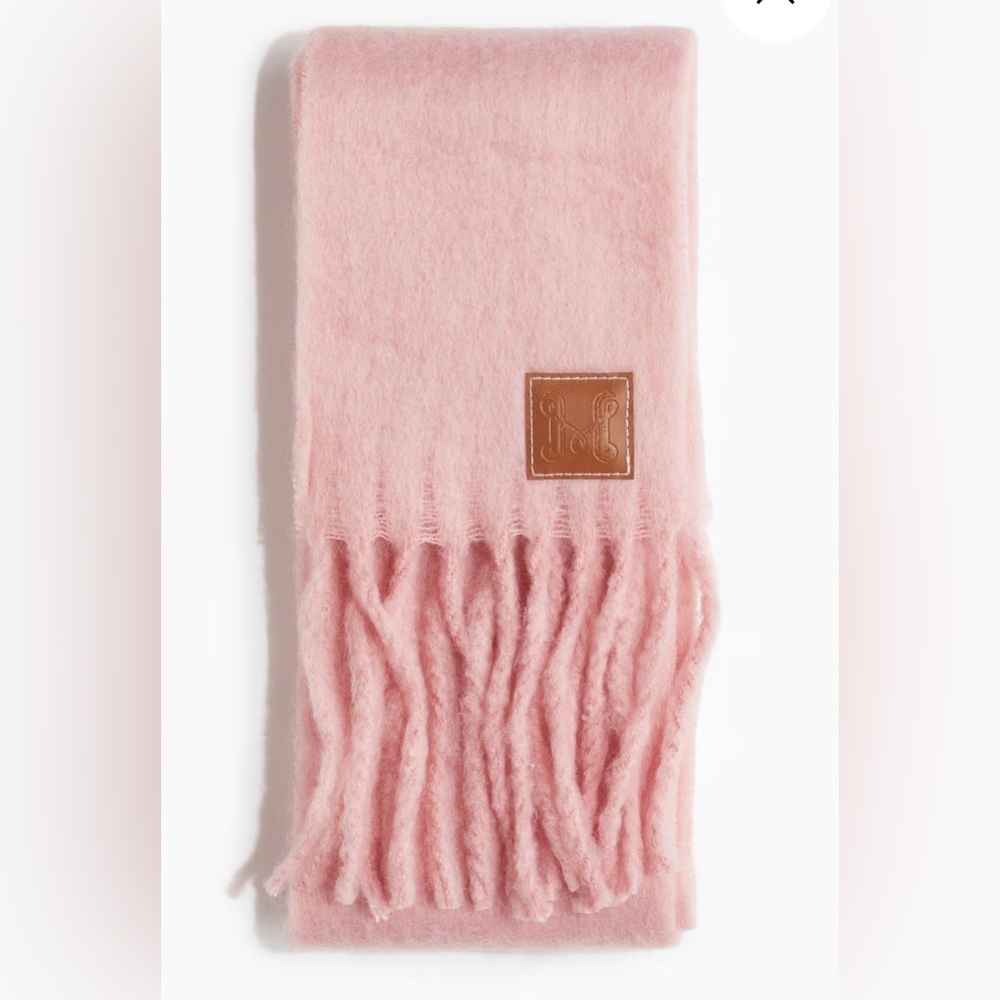 H&M Blush Pink Fringed Wrap